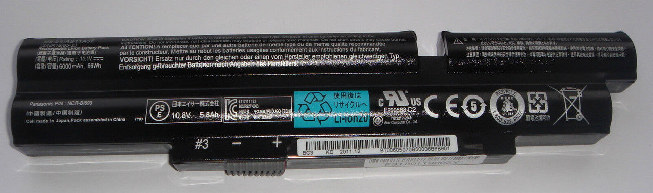 ACER 3ICR19/66-2 - AS11A5E Original Laptop Notebook Battery (1 Yr Warranty)