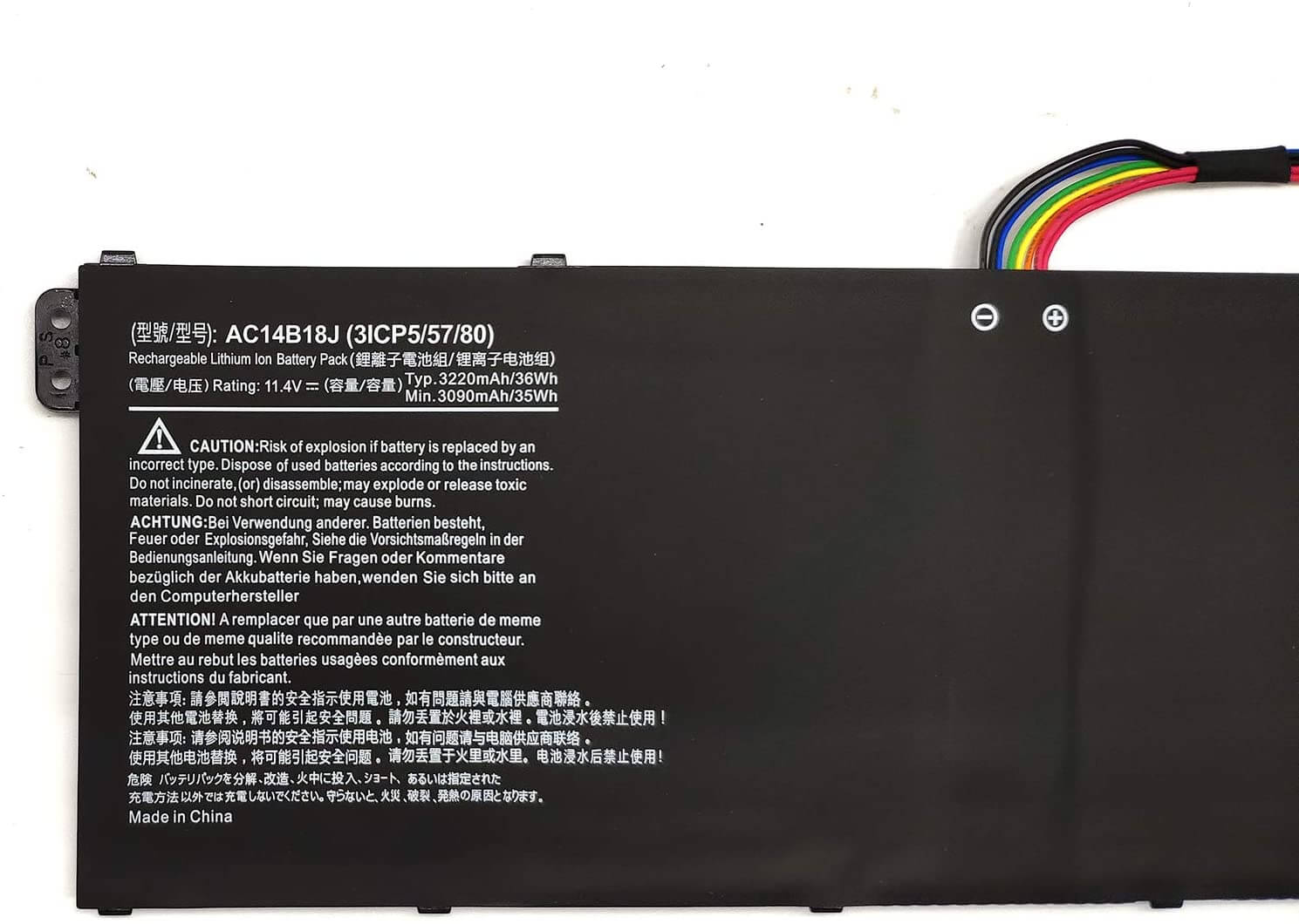 ACER 3ICP5/57/80 - AC14B18J Original Laptop Notebook Battery (1 Yr Warranty)