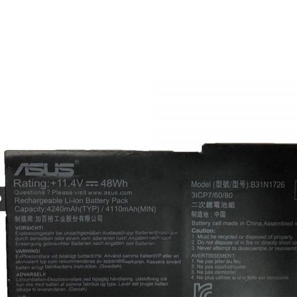 ASUS B31N1726 - B31N1726 Original Laptop Notebook Battery (1 Yr Warranty)
