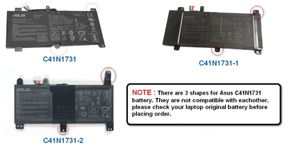 ASUS C41N1731 - C41N1731 Original Laptop Notebook Battery (1 Yr Warranty)