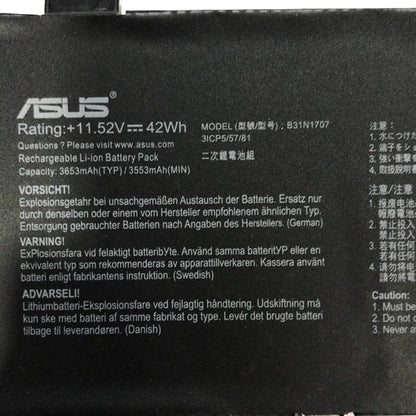 ASUS B31N1707 - B31N1707 Original Laptop Notebook Battery (1 Yr Warranty)