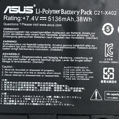 ASUS C21-X402 - C21-X402 Original Laptop Notebook Battery (1 Yr Warranty)