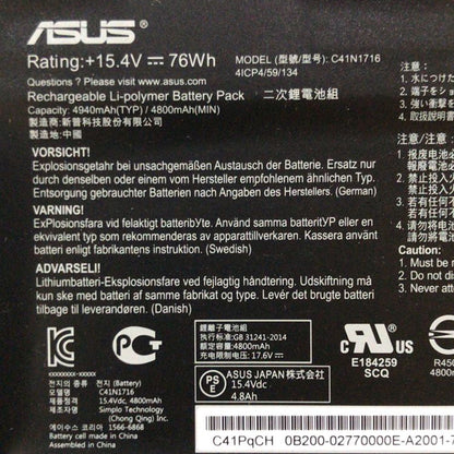 ASUS C41N1716 - C41N1716 Original Laptop Notebook Battery (1 Yr Warranty)
