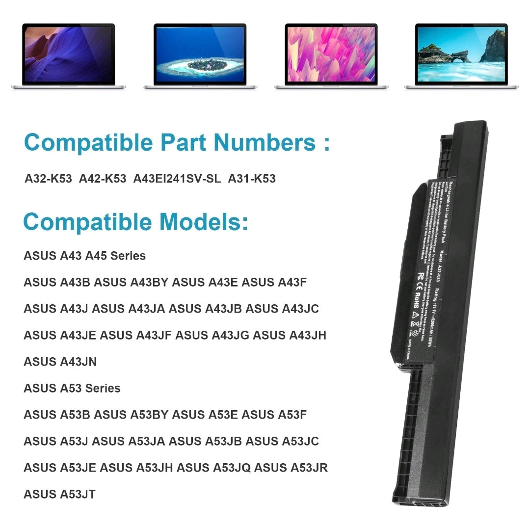 ASUS A43JC - A32-K53 Original Laptop Notebook Battery (1 Yr Warranty)
