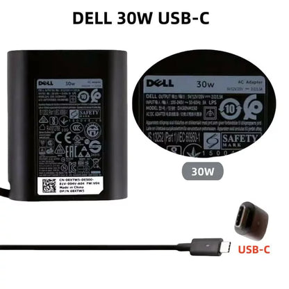 Dell Original 30W USB-C AC Adapter Laptop Charger ( Type - C ) ( 1 Yr Warranty ) D/PN : 0FTHM3