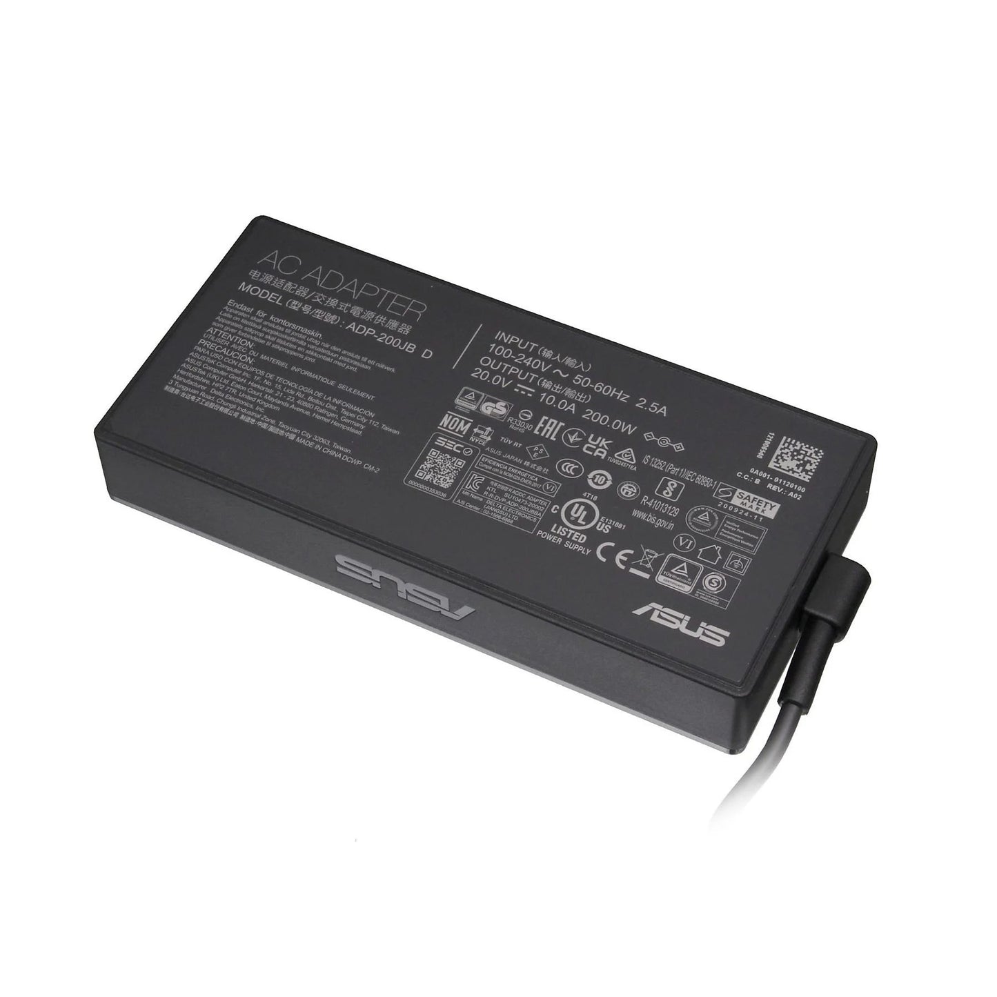 ASUS Laptop Charger 200W 20V 10A Original Adapter Model No: P15R3060 (Rectangle Pin) (1 Yr Warranty) (Power Cord Included)