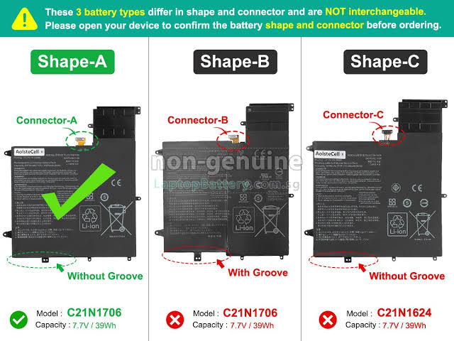 ASUS UX370UA LASER LABE - C21N1706 Original Laptop Notebook Battery (1 Yr Warranty)