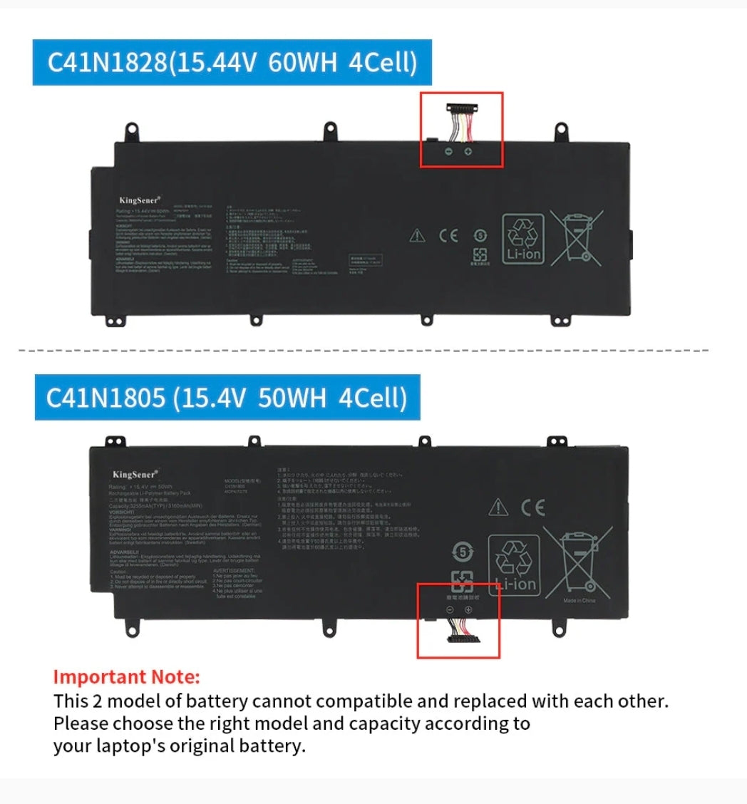 ASUS C41PKC5 - C41N1805 Original Laptop Notebook Battery (1 Yr Warranty)
