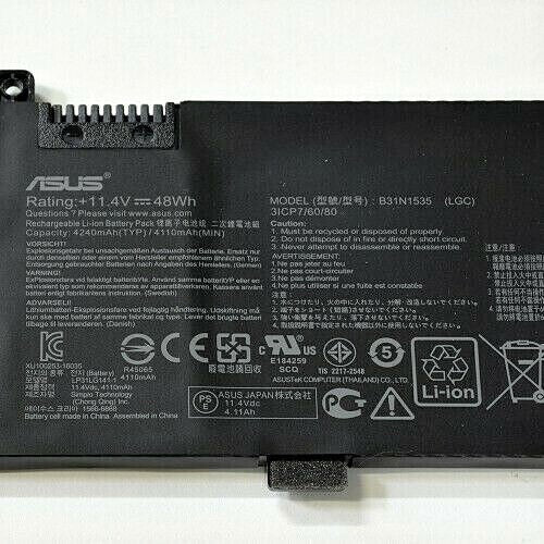 ASUS UX310U - B31N1535 Original Laptop Notebook Battery (1 Yr Warranty)