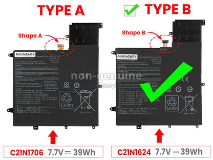 ASUS C21N1624 - C21N1624 Original Laptop Notebook Battery (1 Yr Warranty)
