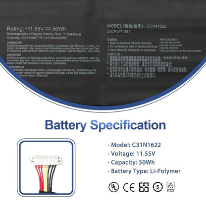 ASUS Zenbook UX530UQ - C31N1622 Original Laptop Notebook Battery (1 Yr Warranty)