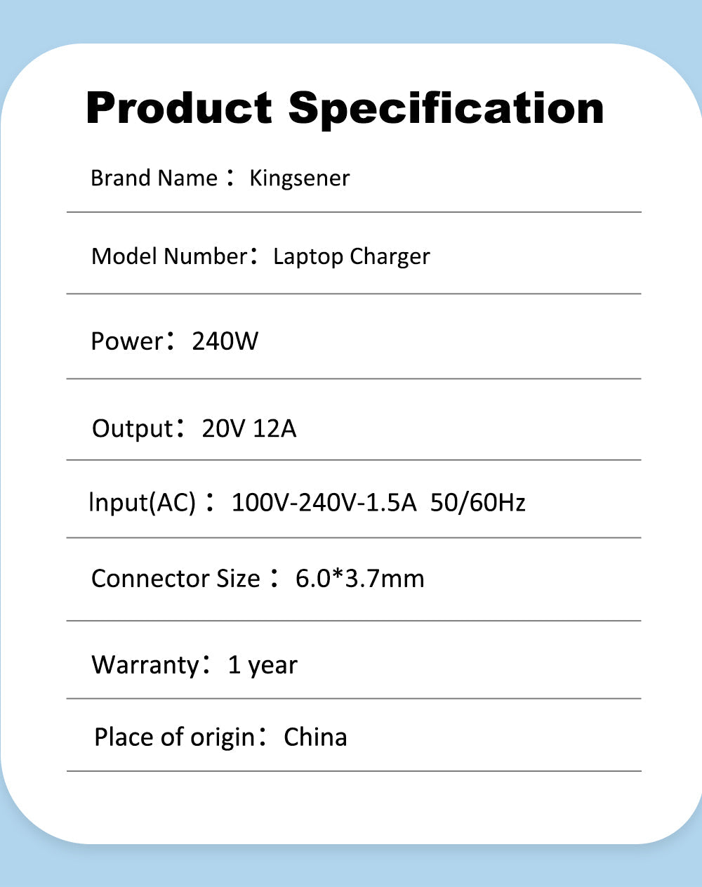 ASUS Laptop Charger 240W 20V 12.0A Original Adapter Model No: GA402XI (3.7 mm) (1 Yr Warranty) (Power Cord Included)