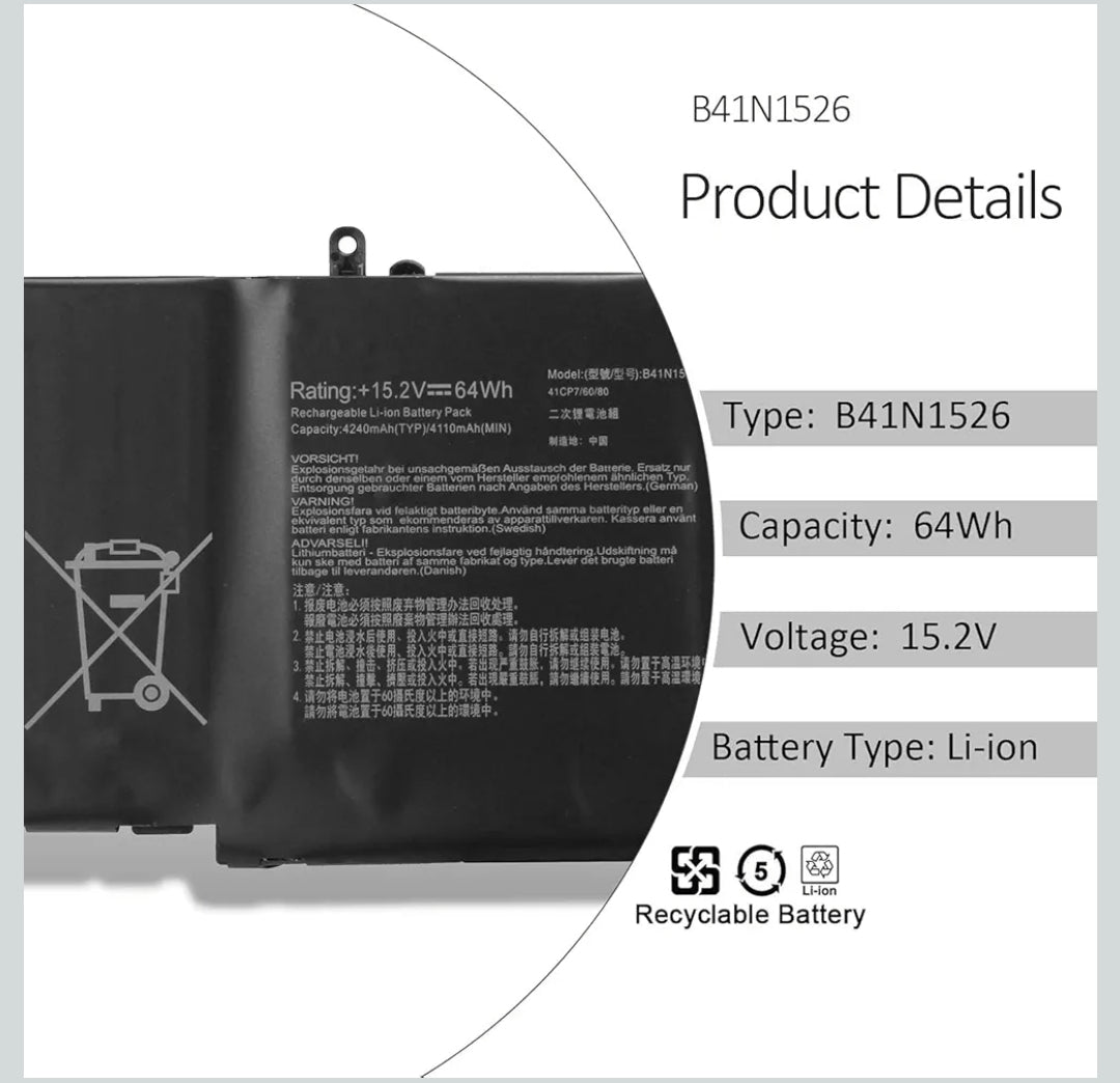 ASUS FX60VM - B41N1526 Original Laptop Notebook Battery (1 Yr Warranty)