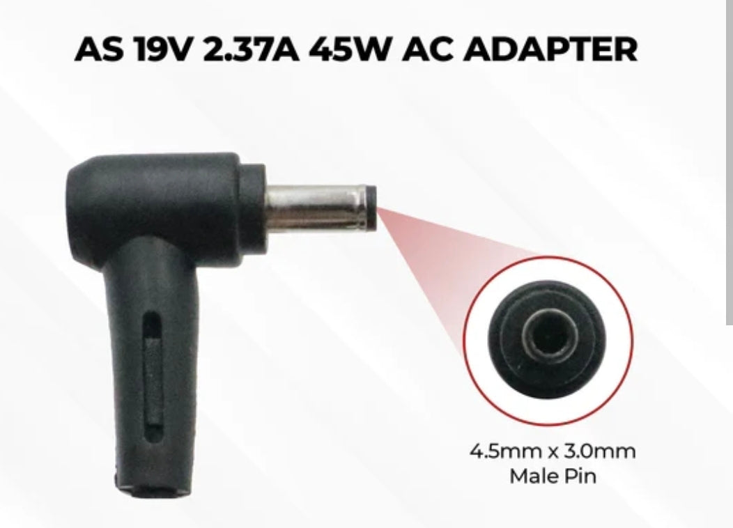ASUS Laptop Charger 45W 19V 2.37A Original Adapter Model No: CB5403CMA (4.5 mm x 3.0 mm) (1 Yr Warranty) (Power Cord Included)