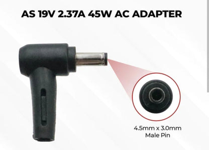 ASUS Laptop Charger 45W 19V 2.37A Original Adapter (4.5 mm x 3.0 mm) (1 Yr Warranty) (Power Cord Included) Model : ADP-45BW A