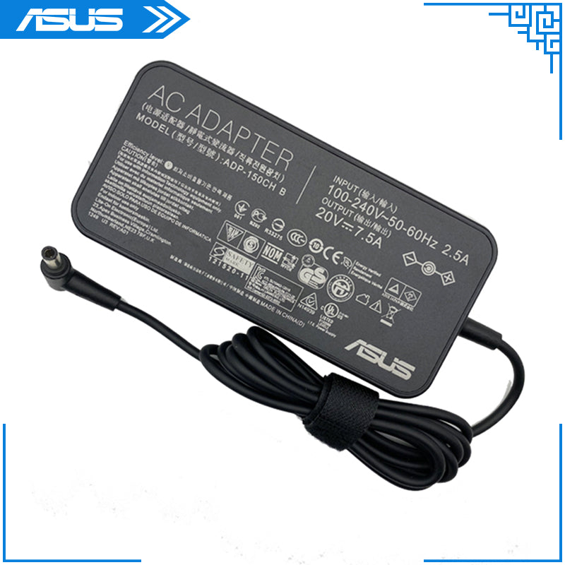 ASUS Laptop Charger 150W 20V 7.5A Original Adapter (6.0 mm x 3.7 mm) (1 Yr Warranty) (Power Cord Included) Model No : FX506LH