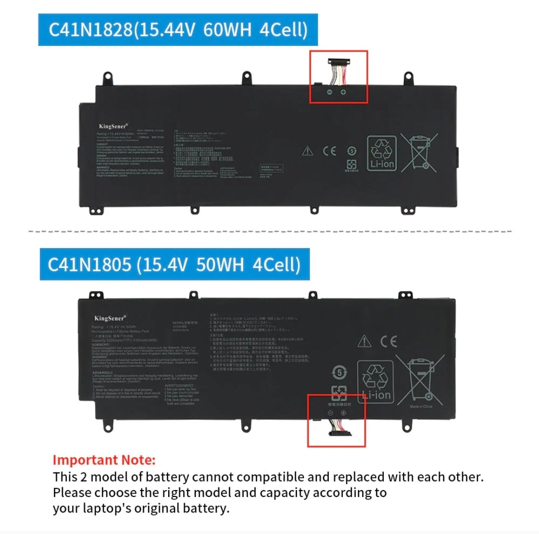 ASUS ROG Zephyrus S GX531GV - C41N1828 Original Laptop Notebook Battery (1 Yr Warranty)