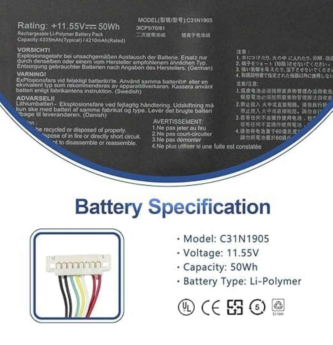 ASUS K533F - C31N1905 Original Laptop Notebook Battery (1 Yr Warranty)