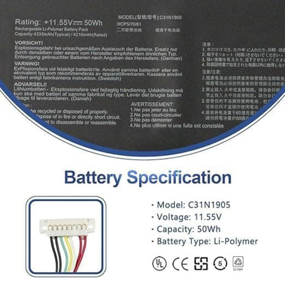 ASUS K533F - C31N1905 Original Laptop Notebook Battery (1 Yr Warranty)
