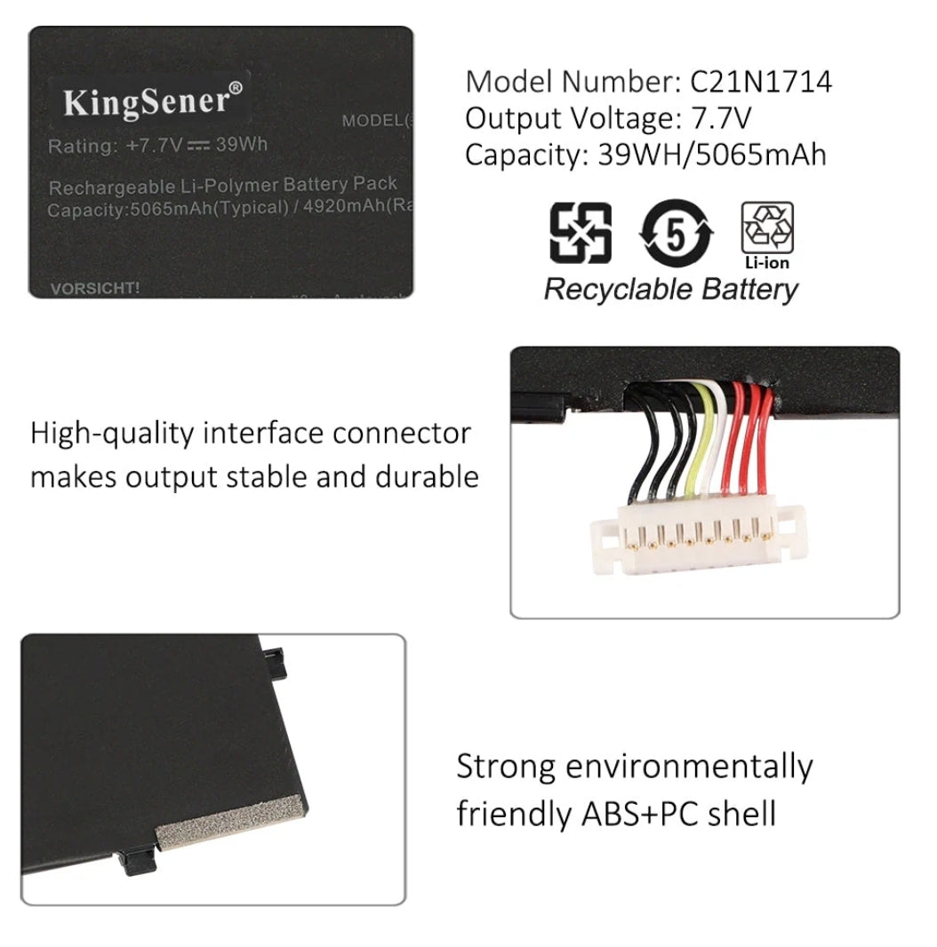 ASUS VivoBook Flip 14 TP401MA - C21N1714 Original Laptop Notebook Battery (1 Yr Warranty)