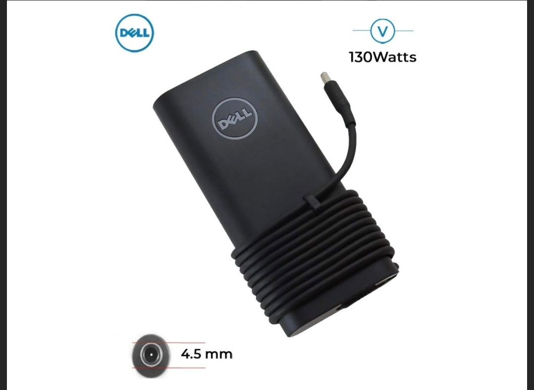 Dell Original 130W AC Adapter Laptop Charger ( 4.5 mm ) ( 1 Yr Warranty ) Model No : Dell XPS 15 9570
