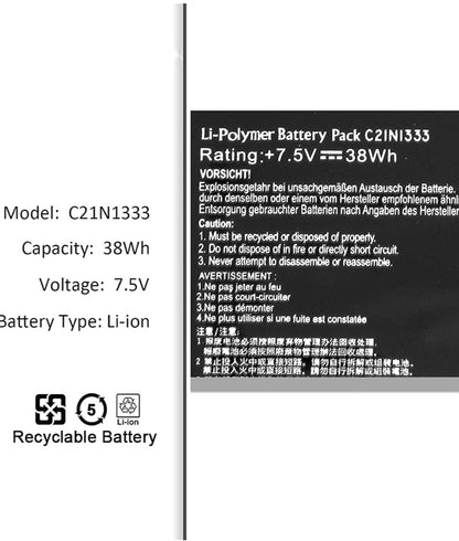 ASUS R554LD - C21N1333 Original Laptop Notebook Battery (1 Yr Warranty)