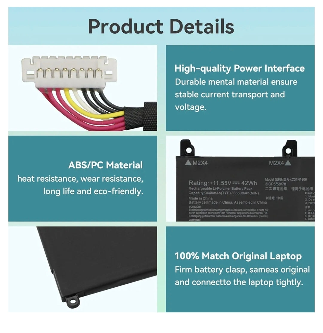 ASUS X330UN - C31N1806 Original Laptop Notebook Battery (1 Yr Warranty)
