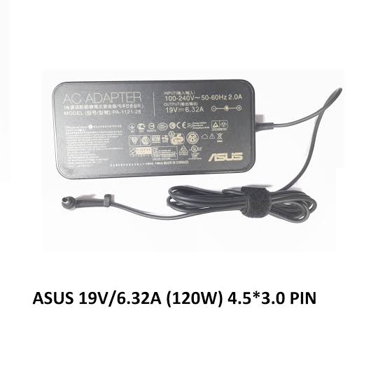 ASUS Laptop Charger 120W 19V 6.32A Original Adapter Model No: F550EP (4.5 mm x 3.0 mm) (1 Yr Warranty) (Power Cord Included)