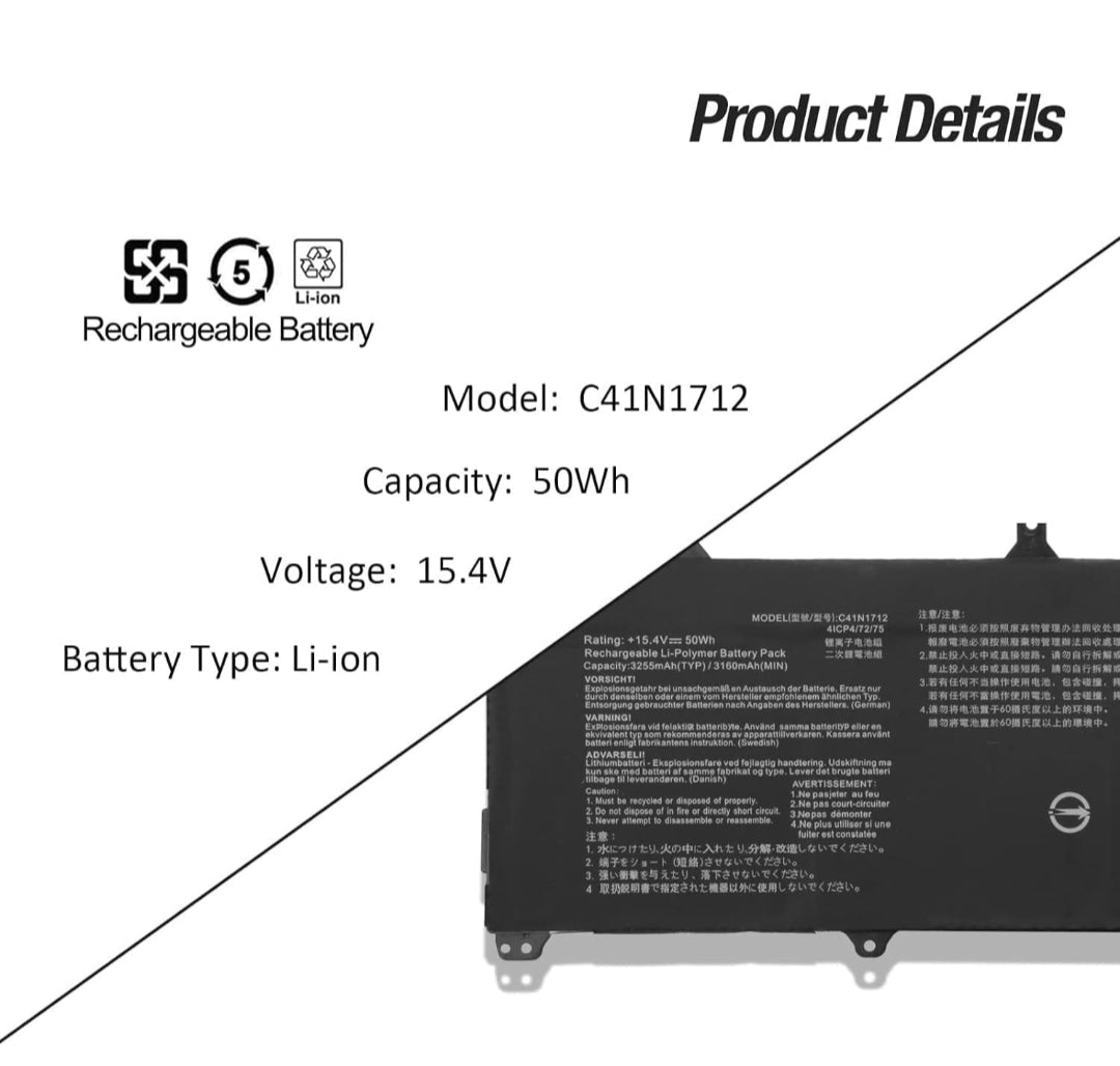 ASUS ROG Zephyrus GX501GM - C41N1712 Original Laptop Notebook Battery (1 Yr Warranty)