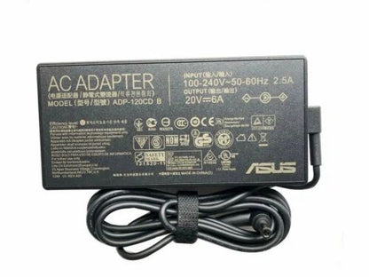 ASUS Laptop Charger 120W 20V 6A Original Adapter (6.0 mm x 3.7 mm) (1 Yr Warranty) (Power Cord Included)