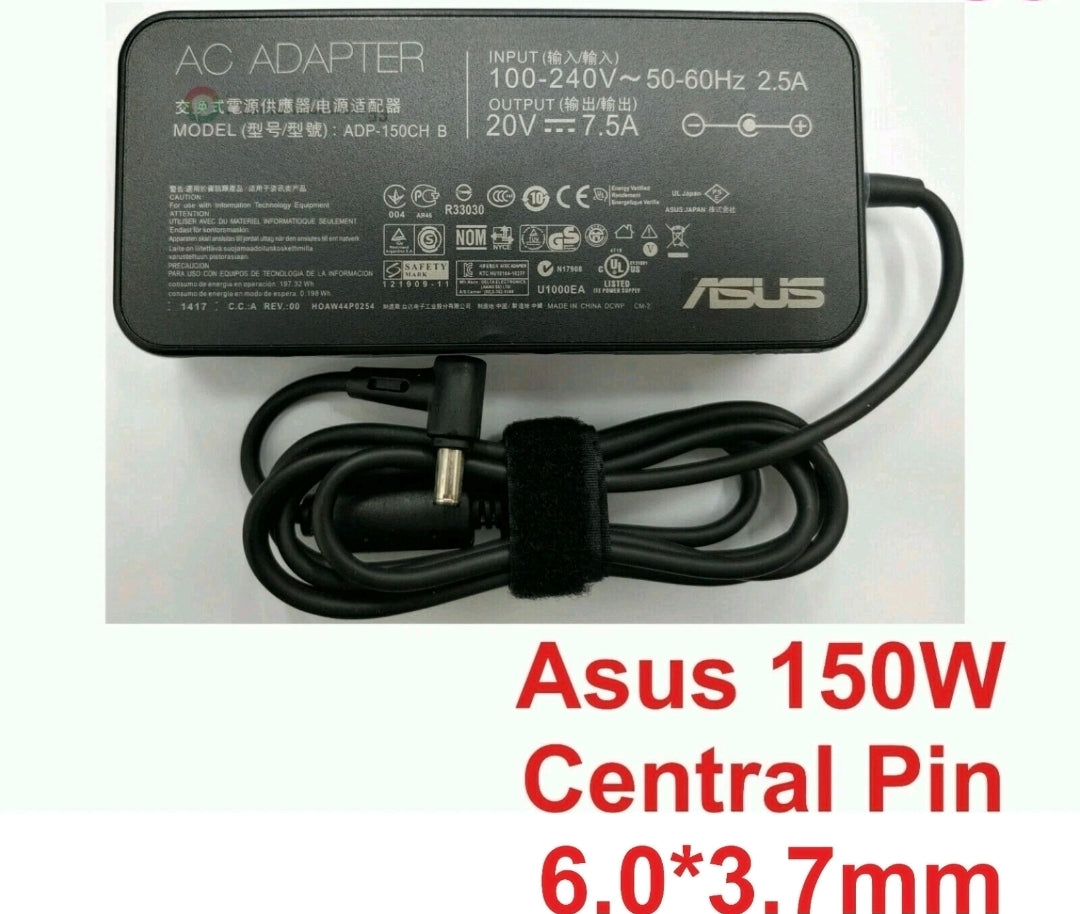 ASUS Laptop Charger 150W 20V 7.5A Original Adapter (6.0 mm x 3.7 mm) (1 Yr Warranty) (Power Cord Included) Model No : FX506LH