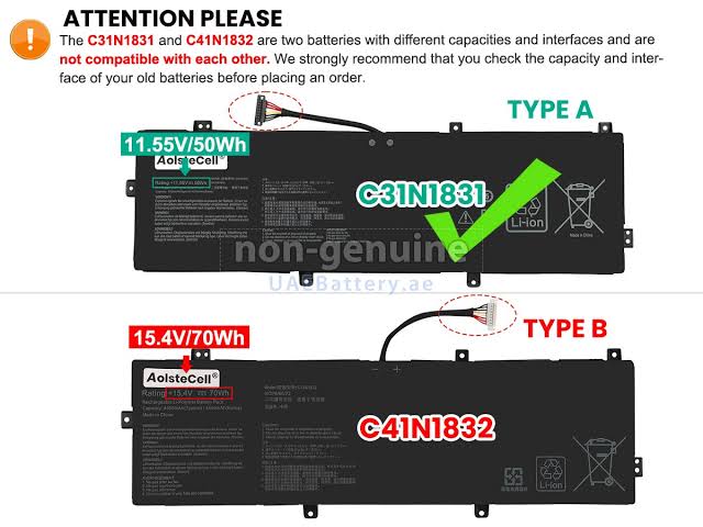 ASUS P3540FA - C31N1831 Original Laptop Notebook Battery (1 Yr Warranty)