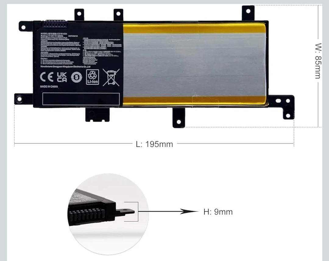 ASUS R542UR - C21N1634 Original Laptop Notebook Battery (1 Yr Warranty)