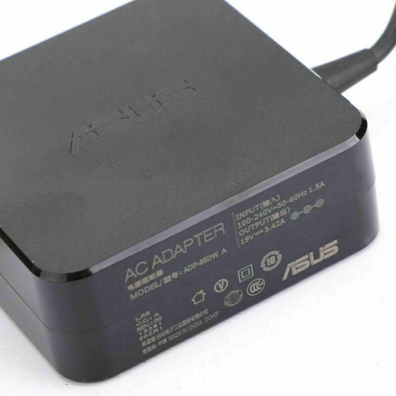 ASUS Laptop Charger 65W 19V 3.42A Original Adapter (4.0 mm x 1.35mm) (1 Yr Warranty) (Power Cord Included) Model : Asus Zenbook UX3410UF