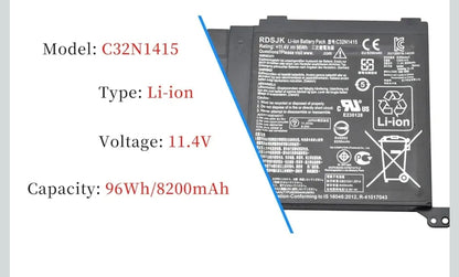ASUS UX501LW - C32N1415 Original Laptop Notebook Battery (1 Yr Warranty)