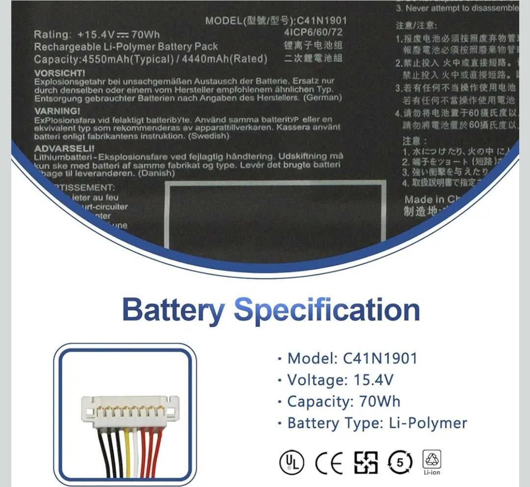 ASUS ZenBook Pro Duo UX481 - C41N1901 Original Laptop Notebook Battery (1 Yr Warranty)