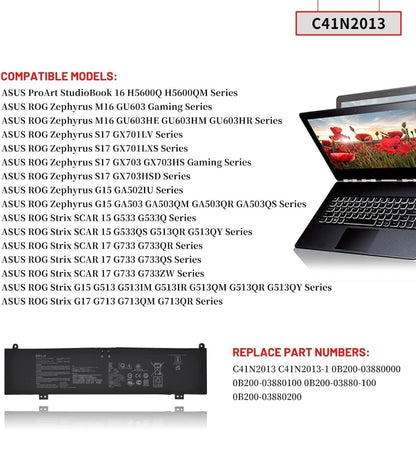 ASUS GU603HE - C41N2013 Original Laptop Notebook Battery (1 Yr Warranty)