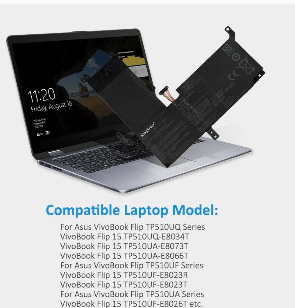 ASUS TP510 - B31N1708 Original Laptop Notebook Battery (1 Yr Warranty)