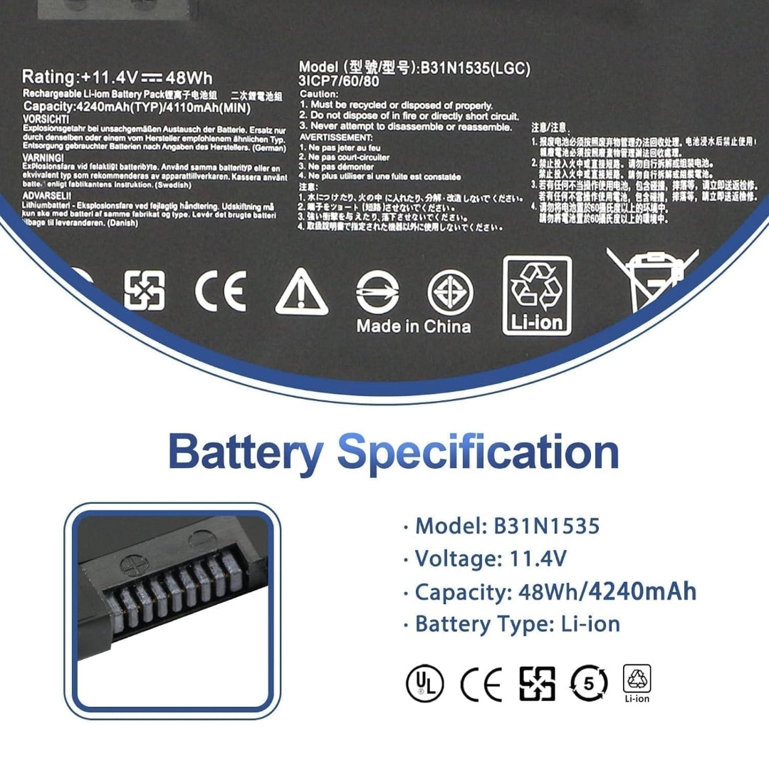 ASUS RX410U - B31N1535 Original Laptop Notebook Battery (1 Yr Warranty)