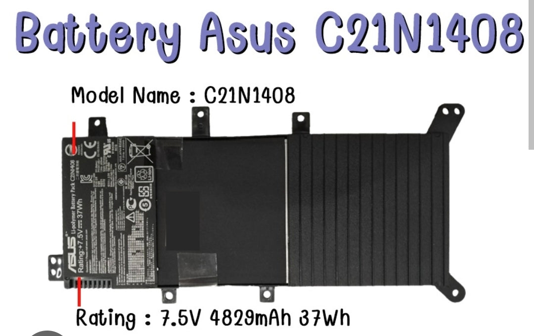 ASUS F555LJ - C21N1408 Original Laptop Notebook Battery (1 Yr Warranty)