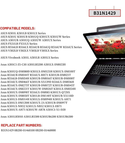 ASUS A501LX - B31N1429 Original Laptop Notebook Battery (1 Yr Warranty)