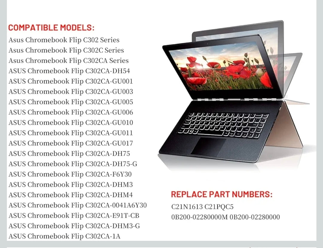 ASUS Chromebook C302CA - C21N1613 Original Laptop Notebook Battery (1 Yr Warranty)