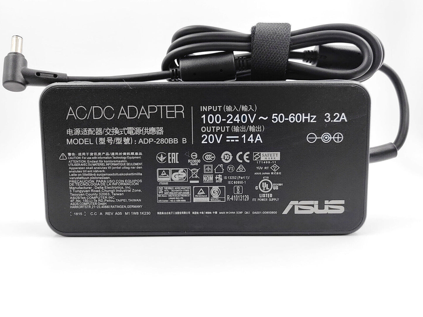 ASUS Laptop Charger 280W 20V 14A Original Adapter Model No: G614FM (6.0 mm x 3.7 mm) (1 Yr Warranty) (Power Cord Included)