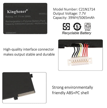 ASUS VivoBook Flip 14 TP401CA - C21N1714 Original Laptop Notebook Battery (1 Yr Warranty)