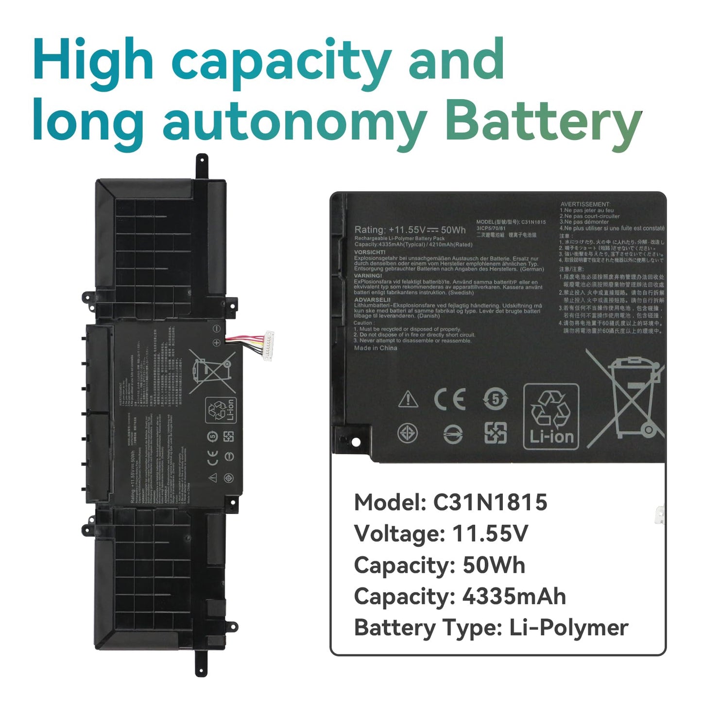 ASUS ZenBook 14 UX434FQ - C31N1815 Original Laptop Notebook Battery (1 Yr Warranty)