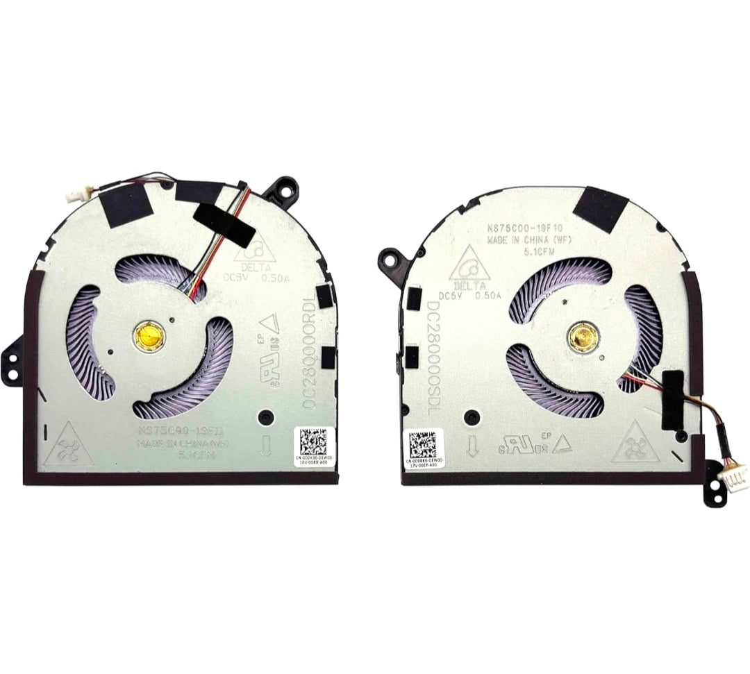 Original FAN Pair Dell XPS 15 9500  P/N : 009RK6 , 09RK6