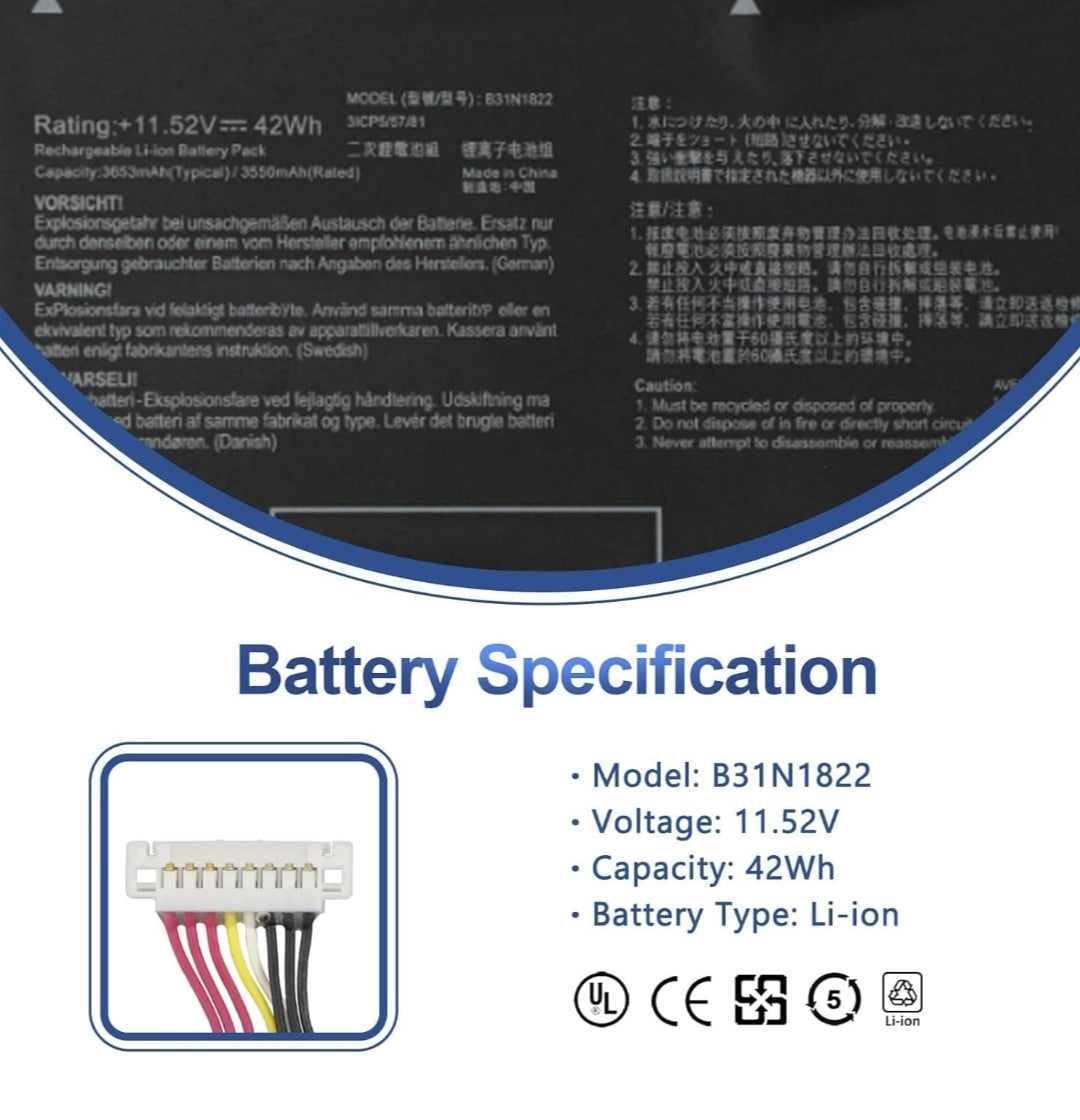ASUS UX462DA - B31N1822 Original Laptop Notebook Battery (1 Yr Warranty)
