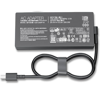 ASUS Laptop Charger 200W 20V 10A Original Adapter Model No: GA403WM (Rectangle Pin) (1 Yr Warranty) (Power Cord Included)