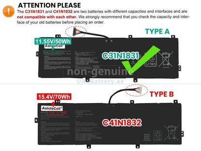 ASUS Pro3548FA - C31N1831 Original Laptop Notebook Battery (1 Yr Warranty)