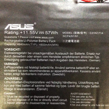 ASUS ZenBook Flip 14 UX461UA - C31N1714 Original Laptop Notebook Battery (1 Yr Warranty)